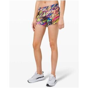 Lululemon Women's Hotty Hot Short II *Long 4" Catalyst Multi Shorts Size 8